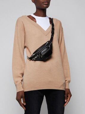 Alexander Wang Mini Attica Black Lambskin Leather Belt Bag